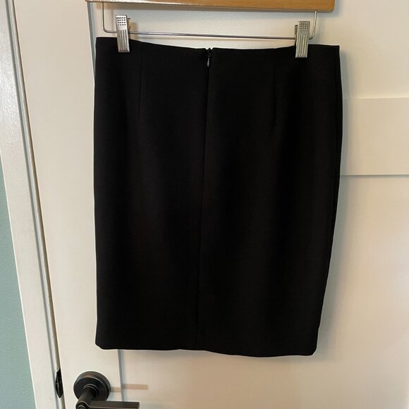 Zara Basic Black Pencil Skirt with Ruffle - Picture 3 of 5